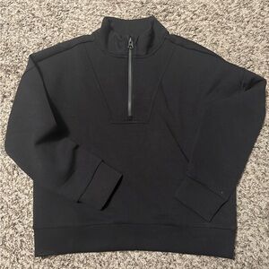 Girl’s Classic Black Quarter-Zip Sweatshirt
